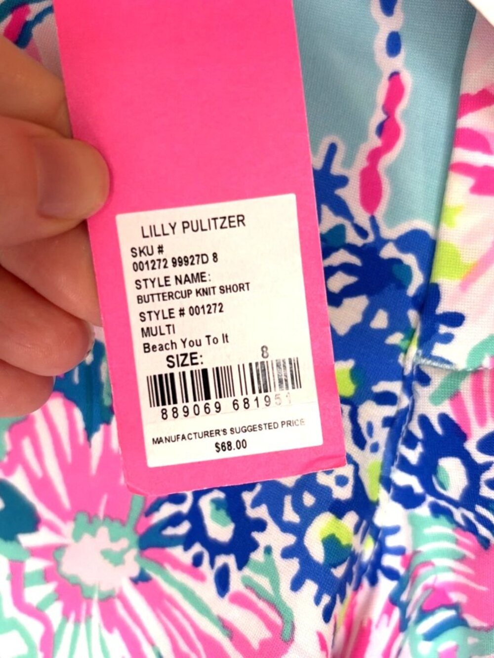 NWT Lilly Pulitzer Buttercup Knit Shorts Sz M Beach You To It 5" Scalloped Hem - Picture 10 of 10
